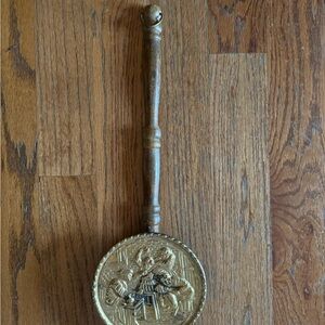 Vintage Brass Wall Decor with Handle